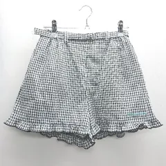 ◇ ⊂ JENNI love ジェニィラブ ギンガムチェック柄 ショートパンツ サイズ150 ブラック系 レディース E  【1408220049172】
