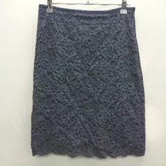 ◇ ⊂ PROPORTION BODY DRESSING 花柄 膝丈 タイト スカート サイズ3 ネイビー レディース E  【1408220049073】