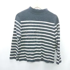 ◇ YECCA VECCA イェッカ ヴェッカ　ボーダー 長袖 ニット サイズF ネイビー系 レディース E  【1408220051571】