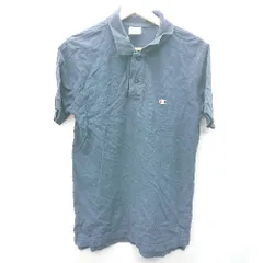 ◇ Champion チャンピオン 綿 半袖 ポロシャツ サイズM ネイビー系 レディース E  【1408220050970】