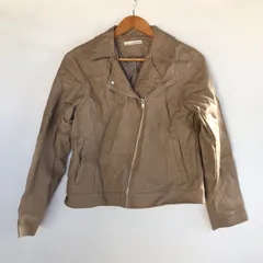 ELENCARE DUE フェイクレザーライダースジャケット レディース F ベージュ 3082202512270024