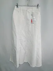 ◇ ◎●未使用● moment+ モーメントプラス ロング丈 フレア スカート サイズM オフホワイト レディース E  【1408220054442】