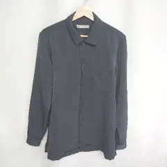 ◇ nano universe ナノユニバース 長袖 シャツ サイズ縦L横XL ブラック レディース E  【1408220054435】