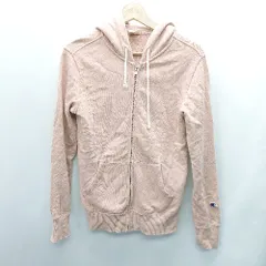 ◇ Champion チャンピオン 長袖 パーカー サイズMEDIUM ピンク系 レディース E  【1408220055067】