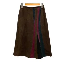 ソニア ソニアリキエル SONIA SONIA RYKIEL スカート Aライン タイト スエード ロング丈 38 茶 ブラウン