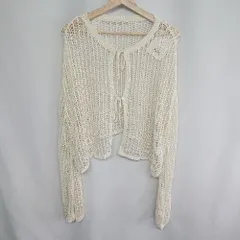 ◇ ◎●未使用● CLASSICALELF クラシカルエルフ シアーニット 長袖 カーディガン サイズM アイボリー系 レディース E  【1408220057788】