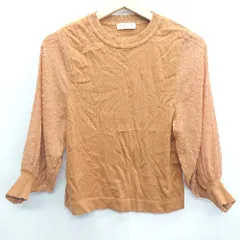 ◇ BEAUTY&YOUTH UNITED ARROWS コットン100%　腕部分シアー素材 長袖 ブラウス サイズM ブラウン レディース E  【1408220057702】