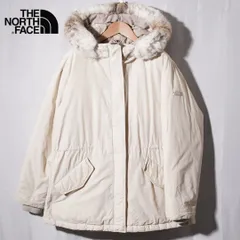 美品 ノースフェイス THE NORTH FACE RDS ダウンジャケット M クリーム ユニセックス ロゴ刺繍 ストリート Y2K 古着 Y087