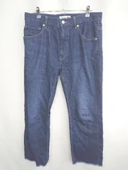 ◇ UNIQLO ユニクロ コットン100% デニムパンツ サイズ12 ネイビー系 メンズ E  【1408220058143】
