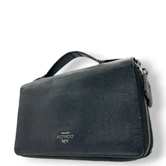 【未使用級／極美品】コーチ COACH トラベルウォレット オーガナイザー ダブルジップ お財布ショルダー レザー 本革 ブラック 黒 F23334 大容量 多機能 パスポート スマホ収納 メンズ レディース ユニセックス 鞄 カバン s3