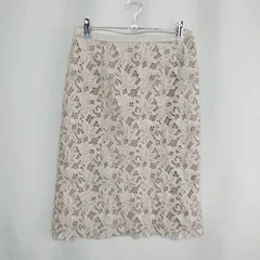 ◇ Reflect　リフレクト 花柄　シアー加工 ひざ下 タイト スカート サイズ9 ブラウン系 レディース E  【1408220063581】