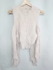 ◇ NICE CLAUP　ナイスクラップ 肩だしニット 長袖 ニット サイズM ピンク系 レディース E  【1408220064557】