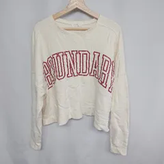 ◇ cepo セポ 英字プリント 長袖 スウェットトレーナー サイズM ホワイト系 レディース E  【1408220065004】