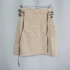 ◇ MAJESTIC LEGON マジェスティックレゴン ミニ丈 フレア スカート サイズM ベージュ ブラウン レディース E  【1408220066902】