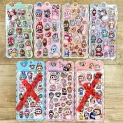 【5種セット販売！】ラブブ おしりぷにぷにシール ぷくぷくシール 立体シール