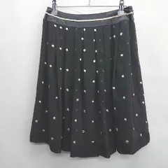 ◇ Θ ketty ケティ ドット柄 膝丈 フレア スカート サイズ3 ブラック系 レディース E  【1409100003215】のサムネイル
