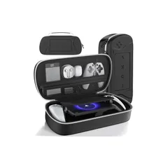 【PS5 Portal対応】PSポータブル ケース PS5 Portal 収納バッグ PS5 リモートプレイヤーポーチ 付属品収納可 大容量 全面保護 耐衝撃 持ち運び便利 ブラック 0