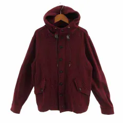 ナノユニバース nano universe ジャケット スウェット フーディー 長袖 コットン エンジ M