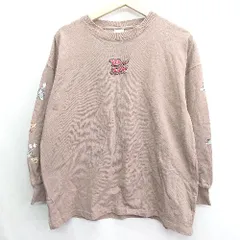 ◇ ⊇ 美濃屋株式会社 コットン100%　トムとジェリーTシャツ 長袖 Tシャツ サイズM ブラウン レディース E  【1409100003413】