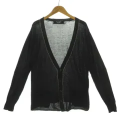 5351プールオム 5351 POUR LES HOMMES シルクブレンドスタッズカーディガン 0270043200 ニット 長袖 薄手 ブラック 黒 3のサムネイル
