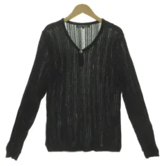 5351プールオム 5351 POUR LES HOMMES 鍵編みコットンブレンドニット 0250040011 ヘンリーネック 長袖 ラメ ブラック 黒 3のサムネイル