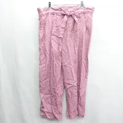 ◇ ⊂ Simplicite シンプリシテェ 麻混合 ワイドパンツ サイズF ピンク系 レディース E  【1409100004045】