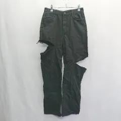 ◇ Θ me+em select ミームセレクト ダメージ加工 ジーンズ サイズL ブラック レディース E  【1409100004762】