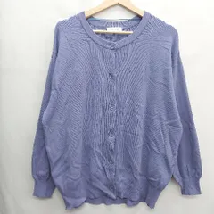 ◇ ⊇ GLOBAL WORK グローバルワーク ニット素材 長袖 セーター サイズL ライトブルー系 レディース E  【1409100004427】
