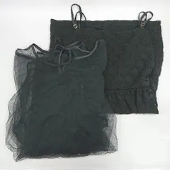 ◇ ⊂ DISCOAT ディスコート シアートップス ビスチェ サイズF ブラック系 レディース E  【1409100004977】