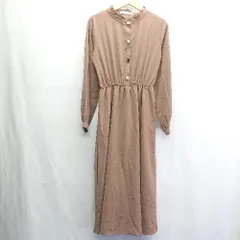 ◇ ⊂ SHEENA DEL RAY シーナデレイ 長袖 ロング ワンピース サイズM ブラウン系 レディース E  【1409100004847】