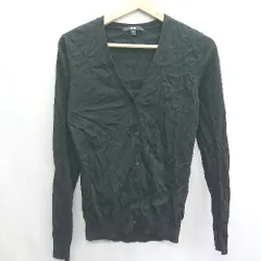 ◇ ⊇ UNIQLO ユニクロ 長袖 ニットカーディガン サイズM ブラック レディース E  【1409100005400】