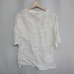 ◇ ⊂ studio CLIP スタディオクリップ 綿麻混合 半袖 Tシャツ サイズF ホワイト系 レディース E  【1409100024456】