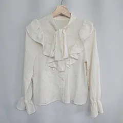 ◇ ⊂ INGNI イング ネックリボン 長袖 ブラウス サイズM ホワイト系 レディース E  【1409100025002】