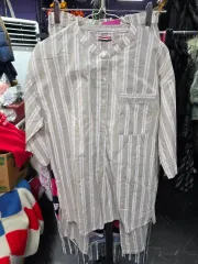 ストライプ メンズ パジャマ セット(M)