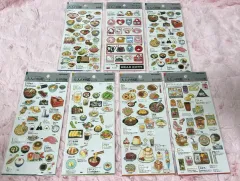 (13枚 まとめ) カミオジャパン おとな図鑑シール たべもの ステッカー