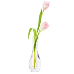 ComSaf 花瓶 割れない 一輪挿し おしゃれ フラワーベース ポリカーボネート 透明 水栽培 インテリア飾り 新年 クリスマス プレゼント 高さ18cm