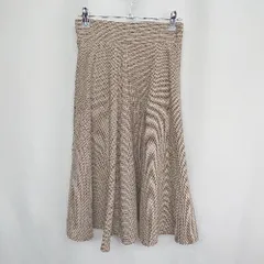 ◇ ⊇ N Natural Beauty Basic ナチュラルビューティーベーシック 膝丈 フレア スカート サイズM ブラウン レディース E  【1409100026481】