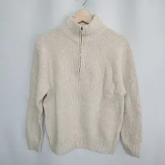 ◇ ⊇ UNIQLO ユニクロ ハイネック　ウール素材 長袖 ニット サイズS ベージュ系 レディース E  【1409100026160】