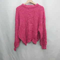 ◇ ⊇ me+em select ミームセレクト 長袖 クルーネックセーター サイズF ピンク レディース E  【1409240010357】