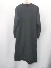 ◇ ⊇ chocol raffine robe 裏起毛 ハイネック 長袖 ロング丈 ワンピース サイズＦ ブラック レディース E  【1409240055556】