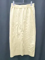 ◇ Θ CLEAR IMPRESSION スリット ニット ロング丈 タイト スカート サイズF イエロー レディース P  【1409250001895】のサムネイル