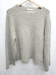 ◇ ⊇ MOUSSY マウジー ワイドリブ クルーネック 長袖 ニット セーター サイズF グレー レディース P  【1409250001444】