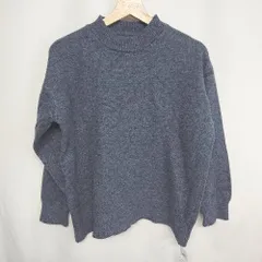 ◇ ⊇ K&G INTERNATIONAL 長袖 ハイネックセーター サイズF ネイビー レディース E  【1409240068792】