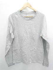 ◇ Θ　Φ Champion チャンピオン コットン 長袖 ロンＴ カットソー サイズM グレー レディース P  【1409250011542】