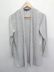 ◇ Θ LAUTREAMONT ロートレアモン ロング丈　ウール 長袖 カーディガン サイズ40 グレー レディース P  【1409250011535】