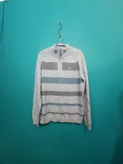 ラコステ メンズ ハーフジップ ウール ニット