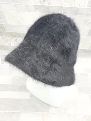 ◇ ◎●未使用●Θ Heather ヘザー タグ付き　シャギー ハット ブラック サイズ表記なし レディース P  【1409250013638】