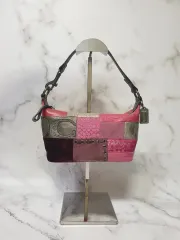 Y2K ヴィンテージ COACH パッチワーク ショルダーバッグ ピンク
