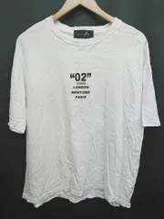 ◇ ⊂ neos × INHERE 半袖 プリント　Tシャツ カットソー サイズL ホワイト マルチ メンズ P  【1409250047428】