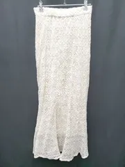 ◇ ⊂ grove グローブ ソフトレース ロング マーメイド スカート サイズM ベージュ系 レディース P  【1409250044786】のサムネイル
